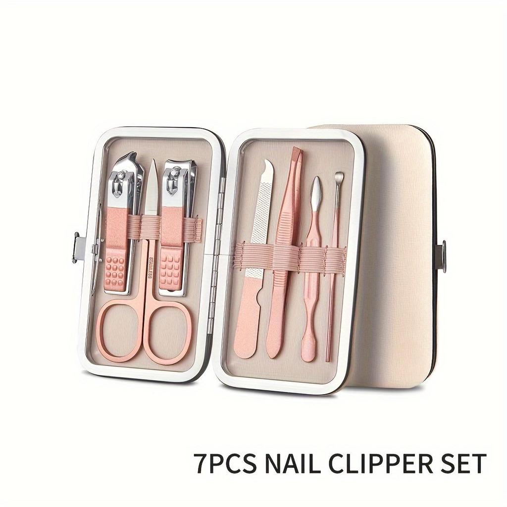 7/16/28 Pieces Nail Clippers Manicure Set Professional Manicure Set Personal Care Set Stainless Steel Travel Nail Clippers Toolkit