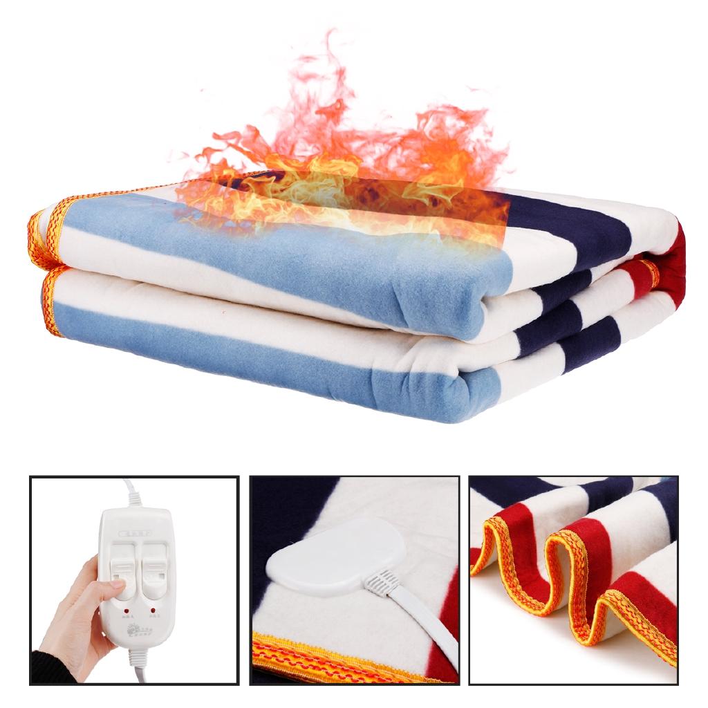 Double Body Warmer Bed Mattress Electric Heated Carpets Mat 150x180cm Automatic Electric Heating Thermostat Throw Blanket