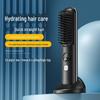 Portable Rechargeable Wireless Hair Straightener with Digital Display and Dual-Purpose Curling Comb