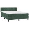 VidaXL Lit à sommier tapissier et matelas Vert foncé 140x190cm Velours - Modèle 3127490