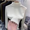 Women's High-Neck Fleece Base Layer Long-Sleeve T-Shirt for Autumn and Winter