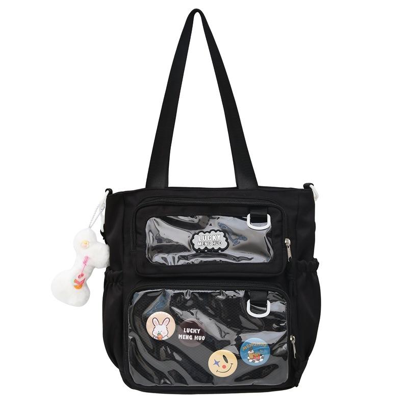 Mori large-capacity backpack female ins college style soft sister girl versatile transparent pain bag student class schoolbag