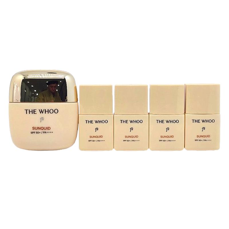 The Whoo Gong Jin Hyang Sunquid UV Protective Lotion Special Set SPF50+ PA++++ Korean Sun Fluid, Lightweight Daily UV Care Sunquid Special Set