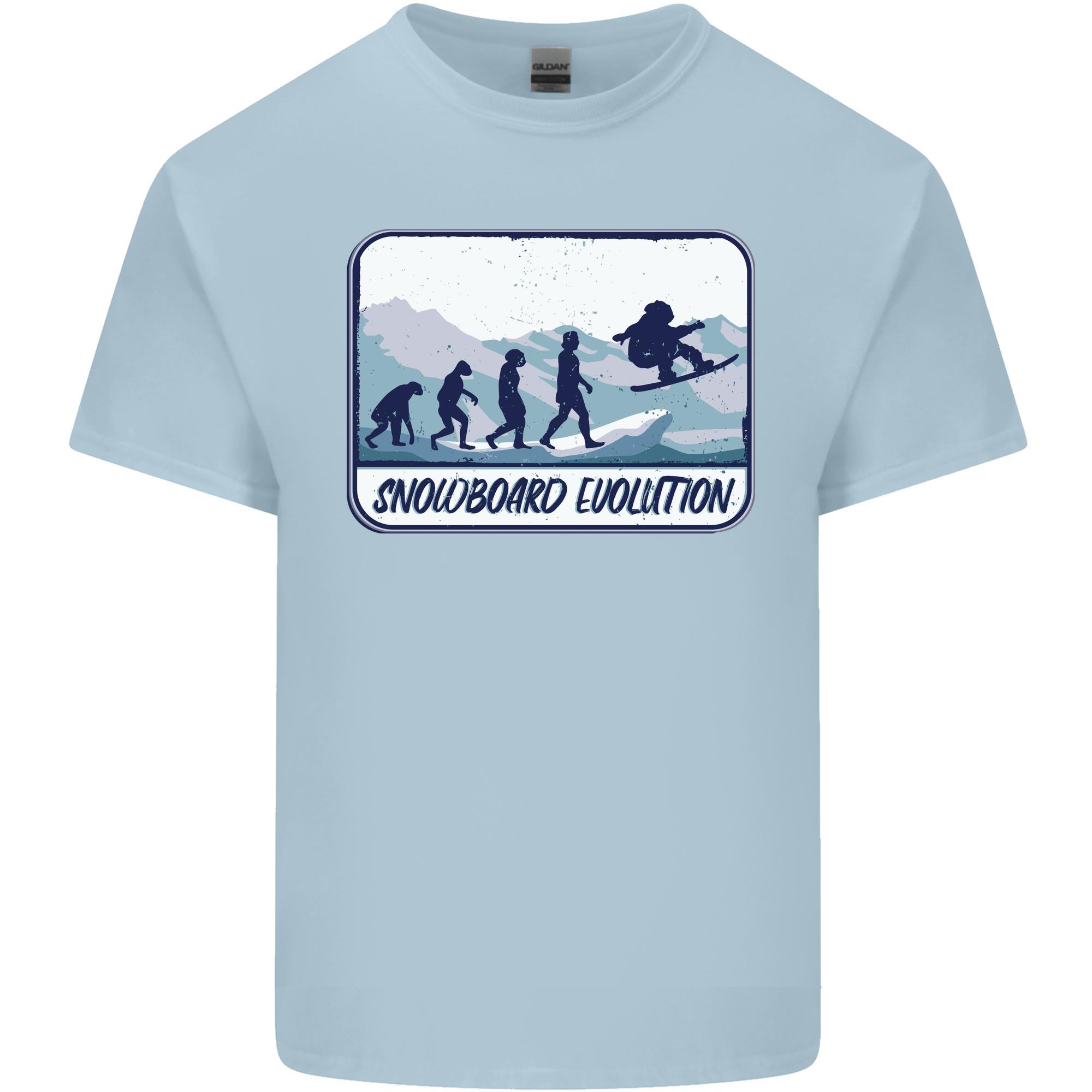 Snowboarding Evolution Funny Snowboarder Unisexs Light Cotton TShirt S