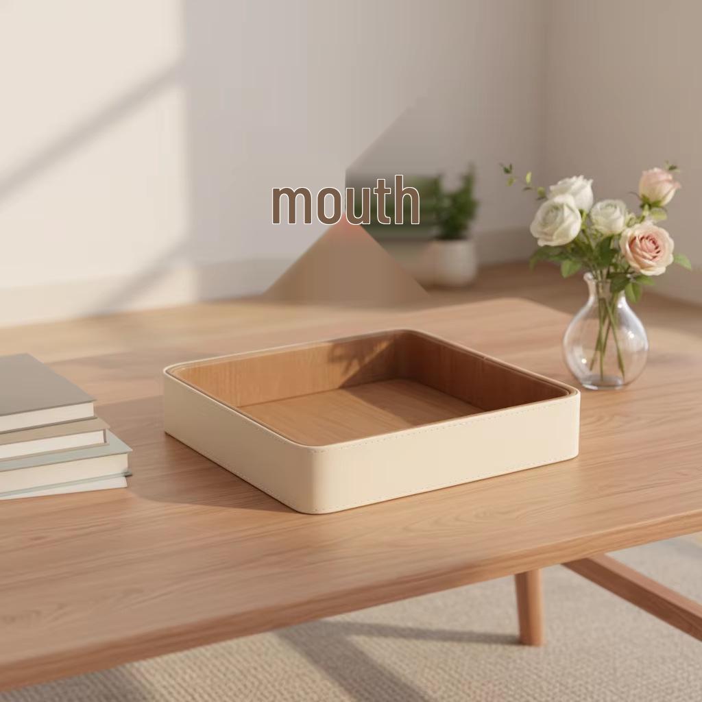 

Luxurious Oval Leather Tray: Key & Watch Organizer for Entryway or Desktop. 20.5x20.5x4 cm