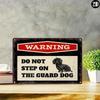 Metal Sign Wall Art Vintage Warning Dog Poster Garage Decor
