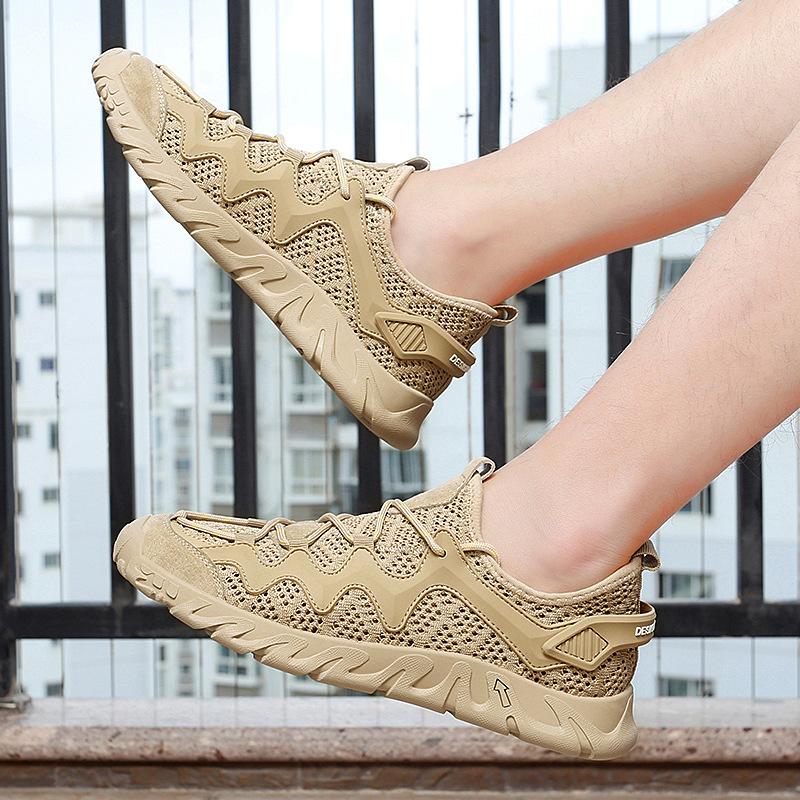 Men's Shoes, Summer Trend Hollowed Out Breathable Mesh Shoes, Casual Sports, Men's Cool and Fashionable Casual Shoes