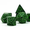 High Quality Plastic Dnd Dice Set 7Pcs Rpg Tabletop Gaming Dice With Unique Patterns & Retro Font - Free Shipping