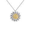 HJJ Sunflower Pendant Necklace - "I Love You" In 100 Languages