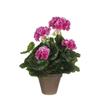 Plante Artificielle - Mica Decorations - Géranium - Violet - H34 X Ø20 Cm - Sans Entretien