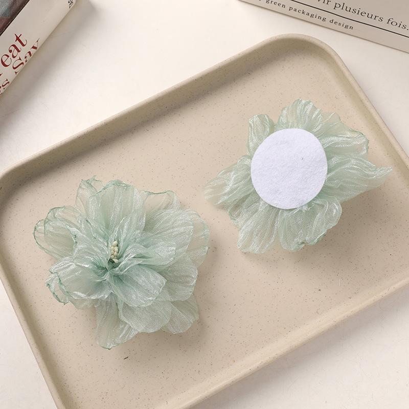 Elegant Fabric Flower Organza Flower Organza Material Flower Shape Diy Accessories Multicolor Jewelry Accessories Wedding
