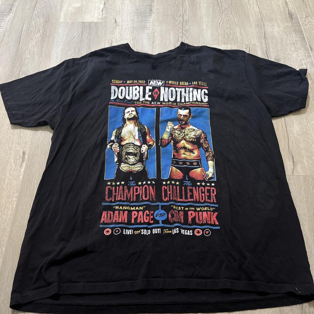 CM Punk Adam Page Double or Nothing T-shirt All S to 5XL NE326 Unisex T-Shirt XXXL