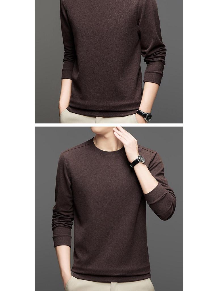 Woodpecker Men's 2025 Fleece-Lined Crew Neck Long Sleeve Sweatshirt for Autumn/Winter