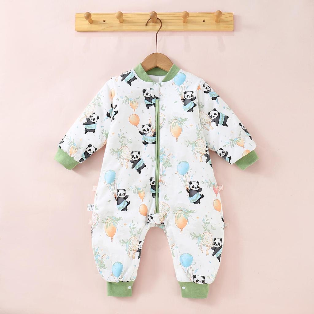 Mulberry Silk Baby Sleep Sack - All-Season Quilted Anti-Kick Split-Leg Design for Autumn & Winter