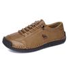 Wide last hand-stitched men's shoes outdoor casual shoes one-pedal flat-soled leather shoes low-top loafers W8067