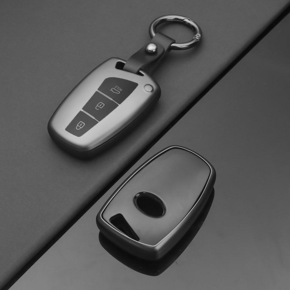 3 4 Buttons Car Key Case Shell For Hyundai Santa Fe Sport Ix45 Equus Centennial Genesis G80 Grandeur Azera 2013- Cover Fob