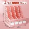 4 Column Data Organizer Rack Scratch Resistant PP Material Multi-functional Holder for Office Desk Book Pen File Storage