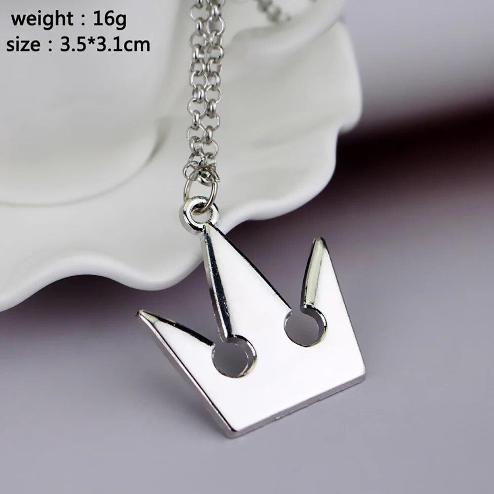 Fashion Jewelry Kingdom Hearts Sora Crown Choker Necklace Handmade Costume Key Charm Pendant Chain Adornment