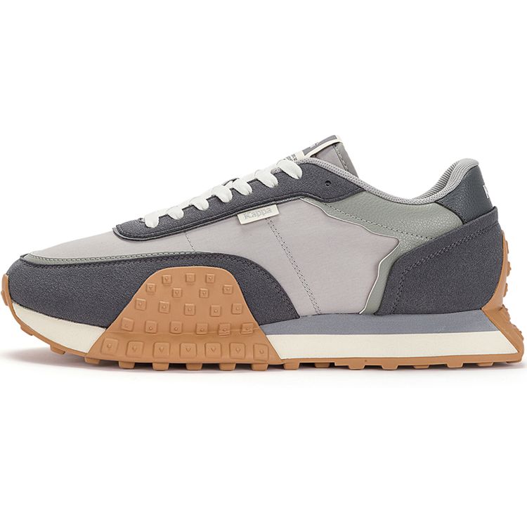 Kappa Retro Fashion Color Block Fabric Synthetic Leather Lightweight Non-Slip Wear-Resistant Low-Top Running Shoes Unisex sneakers K0DY5MM08D-138