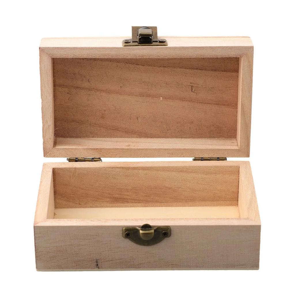 1/3 Stück Holzfarbe Rechteckige Holz-Aufbewahrungsbox Quadratische Klapp-Aufbewahrungsboxen Bastel-Geschenkbox Schmuckbox Organizer-Boxen
