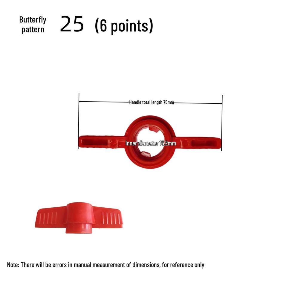 Butterfly Pattern All-Plastic Ball Valve Double Union Water Pipe Handle