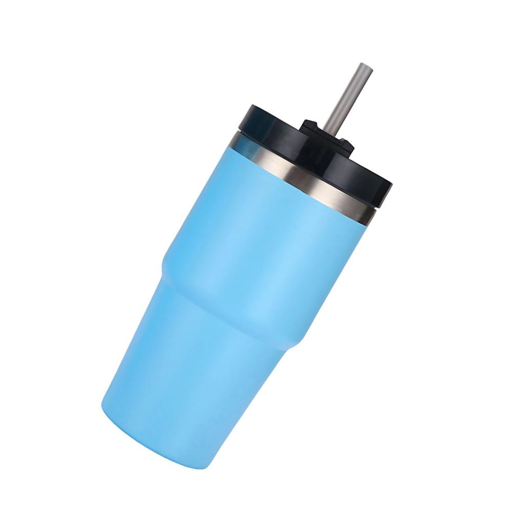 Stainless Steel Vacuum Insulated Tumbler with Straw Polished Glossy Keeps Hot Cold Car Vacuum Insulated Cup