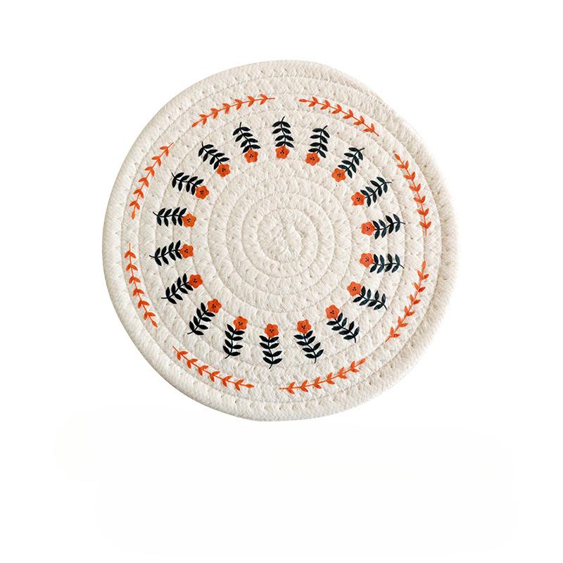 Bavlněná a lněná tkaná izolační podložka Domácí jídelní podložka Podložka pod talíř/misku Podložka pod kastrol Podložka pod čajový šálek Podložka pod hrnec Podložka na žehlicí prkno