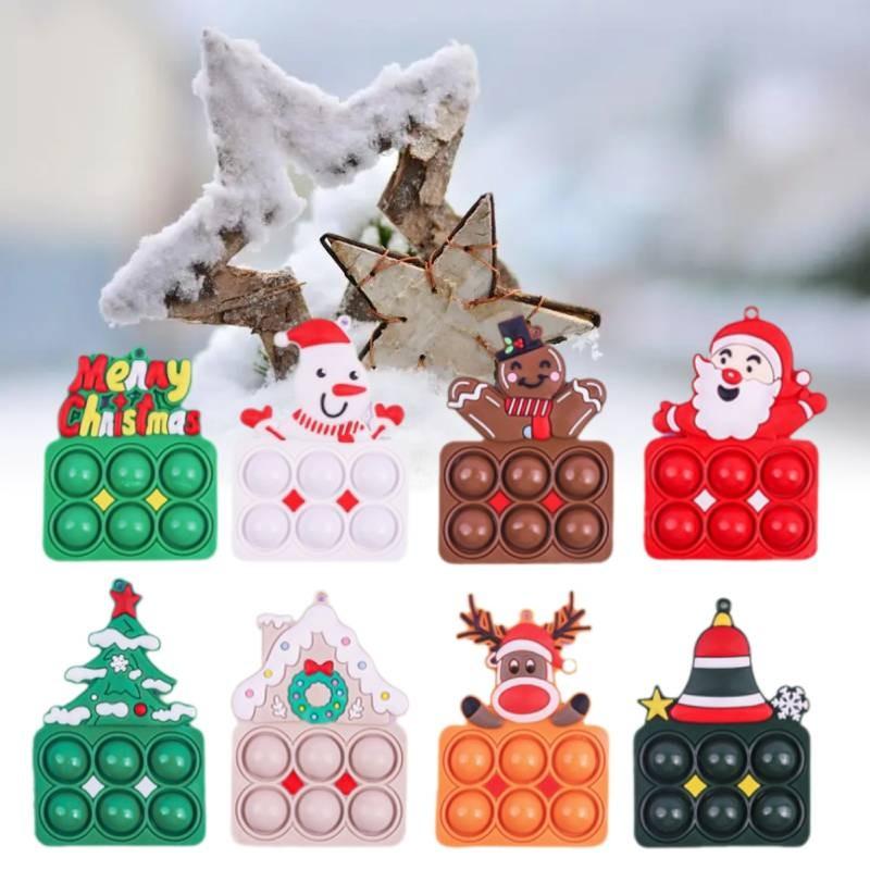 Decompression Toys Christmas Toy Keychain Santa Claus Pendant Xmas Gift Child
