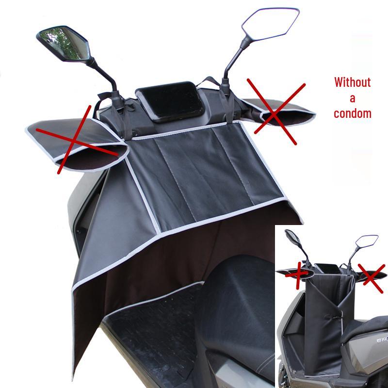 Windproof Plush Winter Cover for Electric Scooters & Motorcycles - Universal, All-Season, Two-Piece