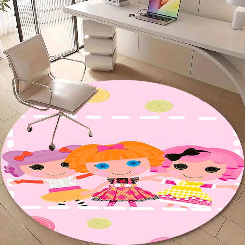 1pc Lalaloopsy4 Design Printed Area Round Carpet for Bedroom Living Room Home Decor Rugs Mat Non Slip Mat Rug for Bedside