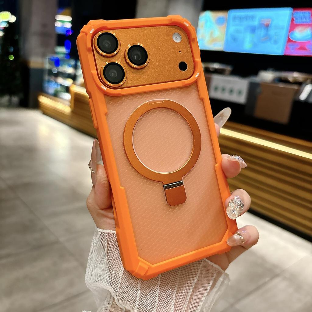 IPhone 17 Air Magnetische Standaard Hoes: Vierhoekige bescherming, valbestendig, compatibel met iPhone 16 Pro Max