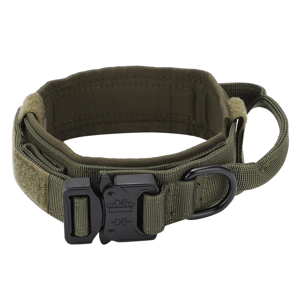 Dog Collar Adjustable Durable Cotton Puppy Pet Collars with Metal Buckle for Dogs Army GreenXL