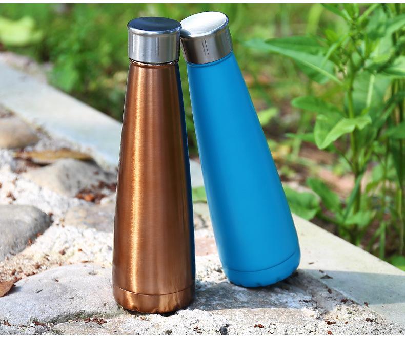 Amazon, the new Coke bottle thermos cup, Pyramid second-generation thermos cup, stainless steel outdoor sports water bottle