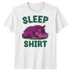 Sleep Shirt Hippo Unisexs T Shirt Cartoon Animal