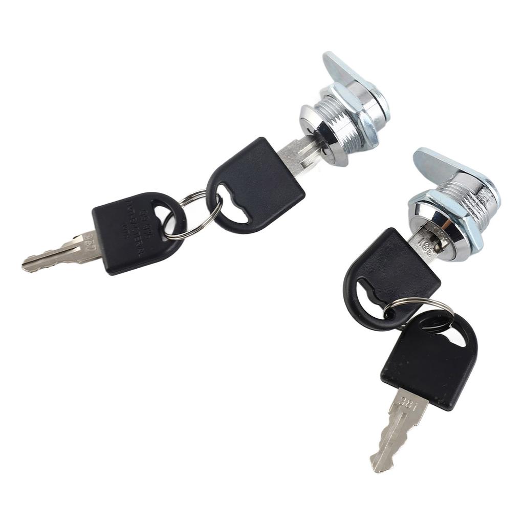 2pcs Cylinder Cam Locks Anti‑Corrosion Secure Hardware with 4 Keys for Tool Box Drawer