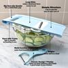 5 In 1 Multi Vegetable Slicer Feliator Blue Kitchen Cutter Multi Blade Julienne Slicer Vegetable Peeler