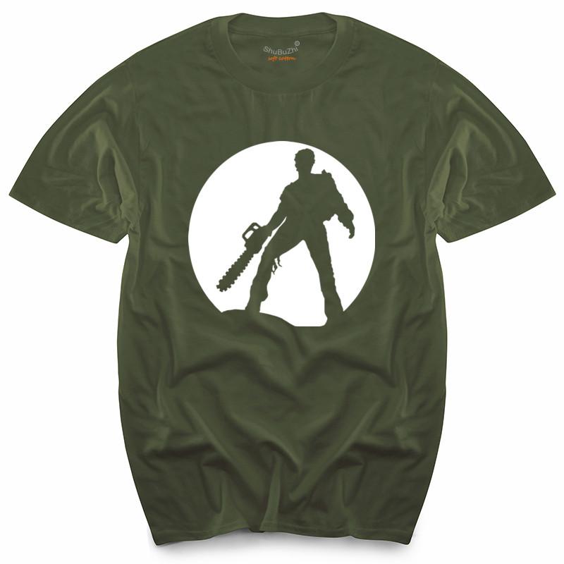 Evil Dead Ash Bruce Campbell Zombie Motosega Maglietta uomo top magliette marca maschile t-shirt estate moda top