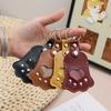 Fashionable Pet Hair Memorial Keychain PU Leather Souvenir Pouch For Cats Dogs Furs Storage Animal Accessories Keyring