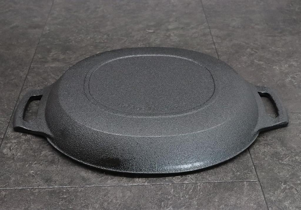 Asahi Motsunabe Iron Plate Large Cast Iron Japan QMTD601 H-339