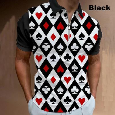 Mens Sport Knitted Short Sleeve Polo Shirt 3d Printing High Quality Hot Selling Men's Wear