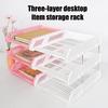 File Box Organizer Easy Storage Container 3 Tier Stackable Letter Tray Desk Paper Organizer Plastic File Document Storage Rack