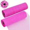 25cm Decorative 2 Rolls White Mesh Ribbbon Rolls Fabric Mesh For Mesh Wreath Supplies Front Door Wreath Crafts Tree Decor