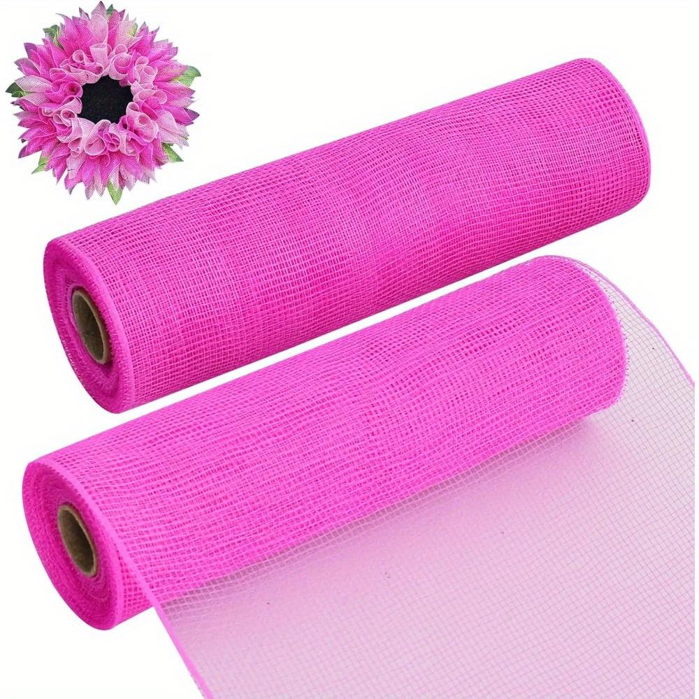 25cm Decorative 2 Rolls White Mesh Ribbbon Rolls Fabric Mesh For Mesh Wreath Supplies Front Door Wreath Crafts Tree Decor