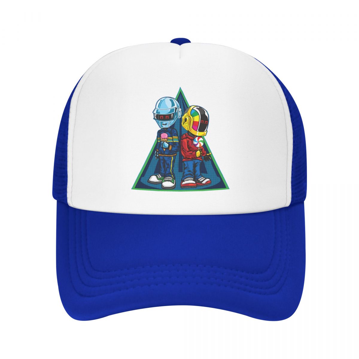 

Детская бейсбольная кепка со шлемом Daft Punk Rock Band, сетчатая сетчатая шляпа для женщин унисекс, стильные кепки дальнобойщика, регулируемые фуражки One Size