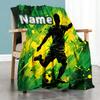 Soccer Player Home Blanket Customize Your Names Comfortable Soft Lightweight Allseason Multipurpose Blanket For Picnic Sofa Office Bed Living Room
