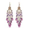 Long fringed earrings Bohemian water drop fringed earrings Ethnic vacation style stud earrings