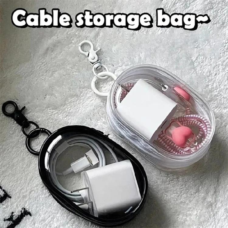 AntiScratch Portable Electronics Organizers Visible Compartments For Charging Earphones Wire Headphone Accessory Bag