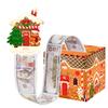 Decor Christmas Gingerbread Man House Pattern Gift Box With Material Paper