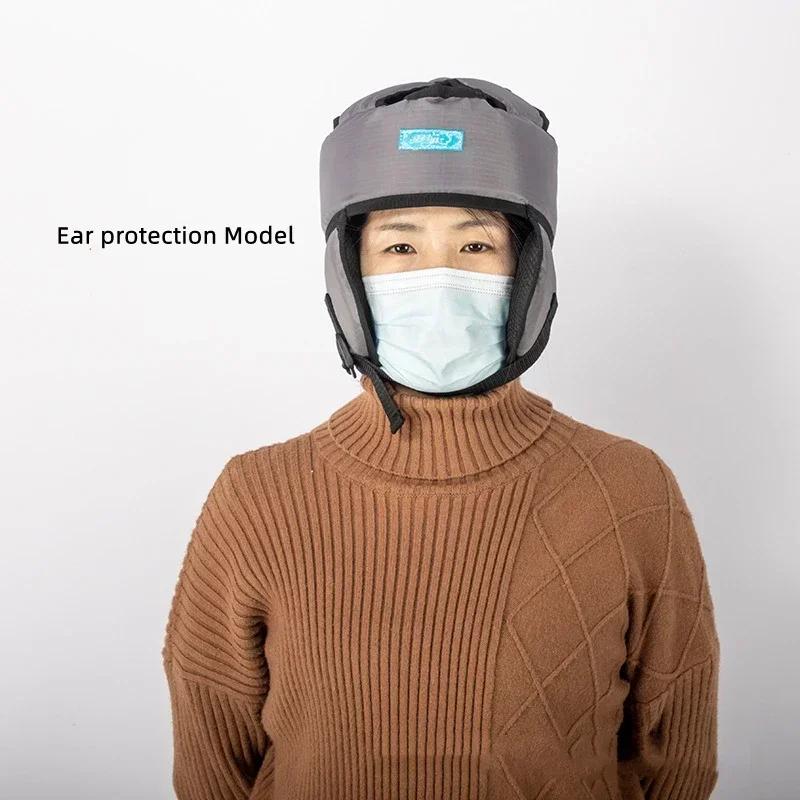 Old Man Anti-Falling Safety Helmet Adjustable Anti-Collision Shatter-Resistant Protection Ear Protection Care Head Cap Winter