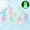 10pcs Cute Cat Face Resin Charms 3D Luminous Animal Pendants for DIY Jewelry Making Accessories Handmade Earring Necklace Beads